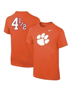 Футболка игрока для больших мальчиков Clemson Tigers Disney+ 4Â½ Player, оранжевый Nike