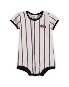 Белый комбинезон Power Hitter в тонкую полоску для мальчиков и девочек San Francisco Giants, белый Outerstuff