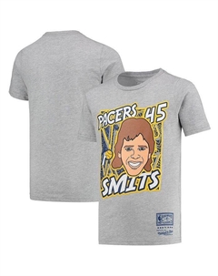 Серая футболка Big Boys Rik Smits Indiana Pacers Hardwood Classics King of the Court Player, серый Mitchell and ness