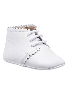 Ботинки с фестонами для младенцев и мальчиков, белый Elephantito