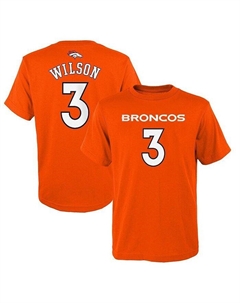 Футболка с именем и номером игрока Big Boys Russell Wilson Orange Denver Broncos Mainliner, оранжевый Outerstuff