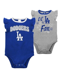 Набор из двух боди для мальчиков и девочек Royal and Heather Grey Los Angeles Dodgers Little Fan, синий Outerstuff