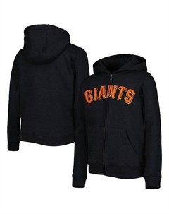 Черная флисовая толстовка с молнией во всю длину и надписью Big Boys San Francisco Giants, черный Outerstuff