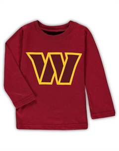 Бордовая футболка с длинными рукавами и логотипом команды Washington Commanders для новорожденных, красный Outerstuff