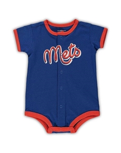 Комбинезон Royal New York Mets Stripe Power Hitter для новорожденных, синий Outerstuff