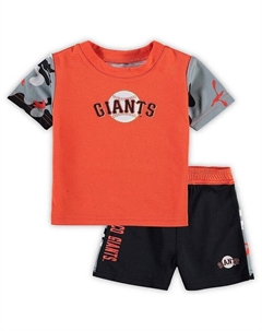 Оранжевый, черный комплект из футболки и шорт San Francisco Giants Pinch Hitter для новорожденных, оранжевый/черный Outerstuff