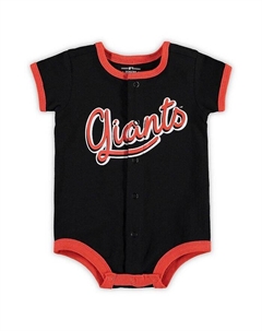 Черный комбинезон в полоску San Francisco Giants Power Hitter для новорожденных, черный Outerstuff