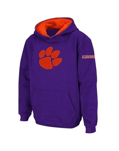 Фиолетовый пуловер с большим логотипом Big Boys Clemson Tigers, толстовка с капюшоном, фиолетовый Stadium athletic