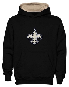 Черный пуловер с капюшоном и логотипом New Orleans Saints для дошкольников Fan Gear Primary, черный Outerstuff
