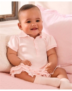 Платье-кекс с рюшами и отделкой для маленьких девочек, розовый Polo ralph lauren