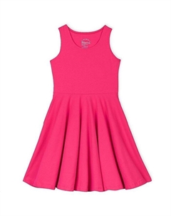 Однотонное платье без рукавов из органического хлопка для малышей по программе Fair Trade (справедливая торговля), розовый Mightly