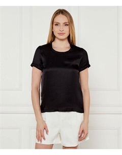 Атласная блузка Regular fit, черный Liu jo