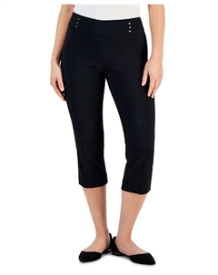 Миниатюрные капри с заклепками, черный Jm collection