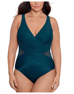 Цельный купальник-перекресток для похудения больших размеров Miraclesuit