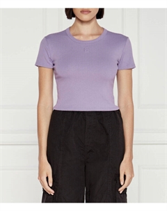 Футболка Деланор Cropped fit, фиолетовый Hugo