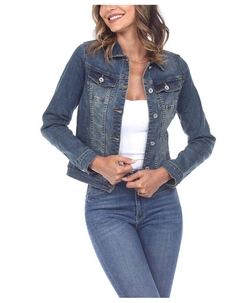 Женская классическая джинсовая куртка, синий White mark