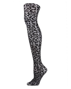 Женские блестящие прозрачные колготки с леопардовым принтом, черный Memoi