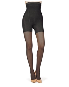 Женские прозрачные колготки Super Shaper с высокой талией, черный Memoi