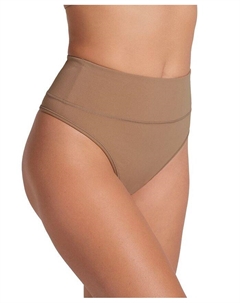 Женские бесшовные трусики-стринги средней посадки с высокой талией, коричневый Leonisa