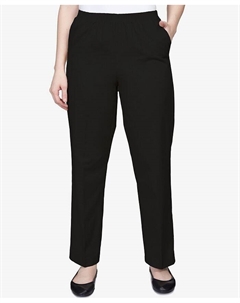 Классические брюки без застежки из твила, черный Alfred dunner