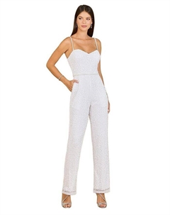 Женский свадебный комбинезон из бисера, слоновая кость/кремовый Lara