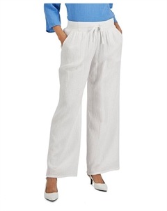 Миниатюрные широкие брюки из хлопкового газа, белый Jm collection