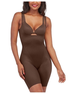 Женское боди Thinstincts 2.0 с открытой грудью и длиной до середины бедра, цвет Chestnut Brown Spanx