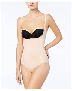 Боди OnCore с открытыми трусиками и трусиками, тан/бежевый Spanx