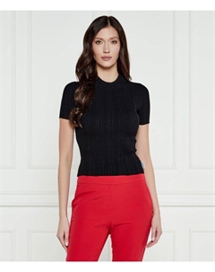 Блузка сарфарим Cropped fit, черный Hugo