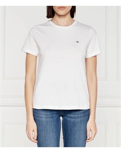 Футболка reg щит Regular fit, белый Gant