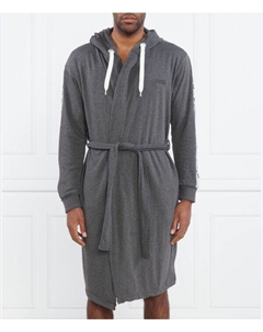 Халат босс-сен уголь Relaxed fit, черный Boss