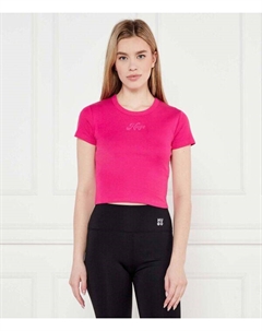 Футболка delanor_2 Cropped fit, розовый Hugo