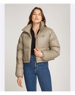 Пуховик Cropped fit, желтый Calvin klein jeans