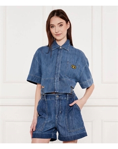 Рубашка джинсовая Cropped fit, синий Liu jo