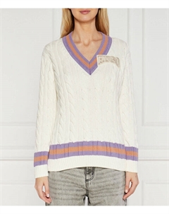 Свитер sllarie Regular fit, бежевый Hugo