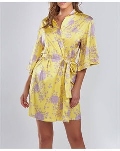 Женский атласный халат с принтом Fiona Icollection