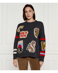 Шерстяной свитер таламо Relaxed fit, серый Weekend max mara