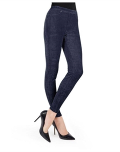 Вельветовые женские леггинсы с широкой резинкой, синий Memoi