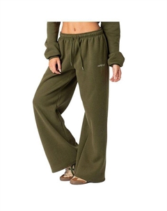 Женские широкие спортивные брюки с низкой посадкой Brenna, зеленый Edikted