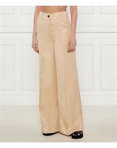 Льняные брюки Relaxed fit, желтый Liu jo