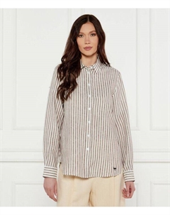 Льняная рубашка йозеф Regular fit, коричневый Weekend max mara