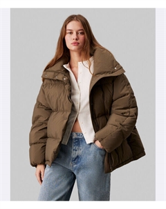 Пуховик Relaxed fit, коричневый Calvin klein jeans