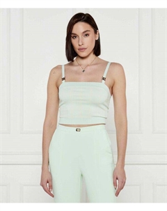 Футболки Cropped fit, голубой Elisabetta franchi