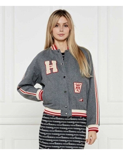 Шерстяная куртка-бомбер Regular fit, серый Tommy jeans