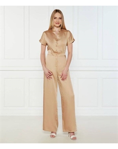 Атласный комбинезон Regular fit, желтый Liu jo