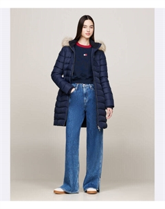 Пуховик Slim fit, синий Tommy jeans
