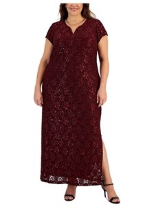 Кружевное платье больших размеров с блестками Connected