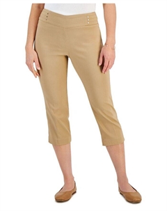 Миниатюрные капри с заклепками, коричневый Jm collection