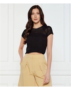 Блузка без рукавов Cropped fit, черный Hugo