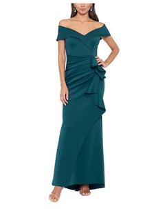 Платье Scuba с открытыми плечами, зеленый Xscape